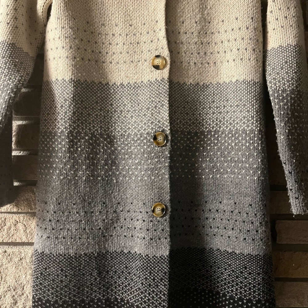 Gio & Gio Wool Blend Long Cardigan Made in Italy SZ S - Picture 2 of 7